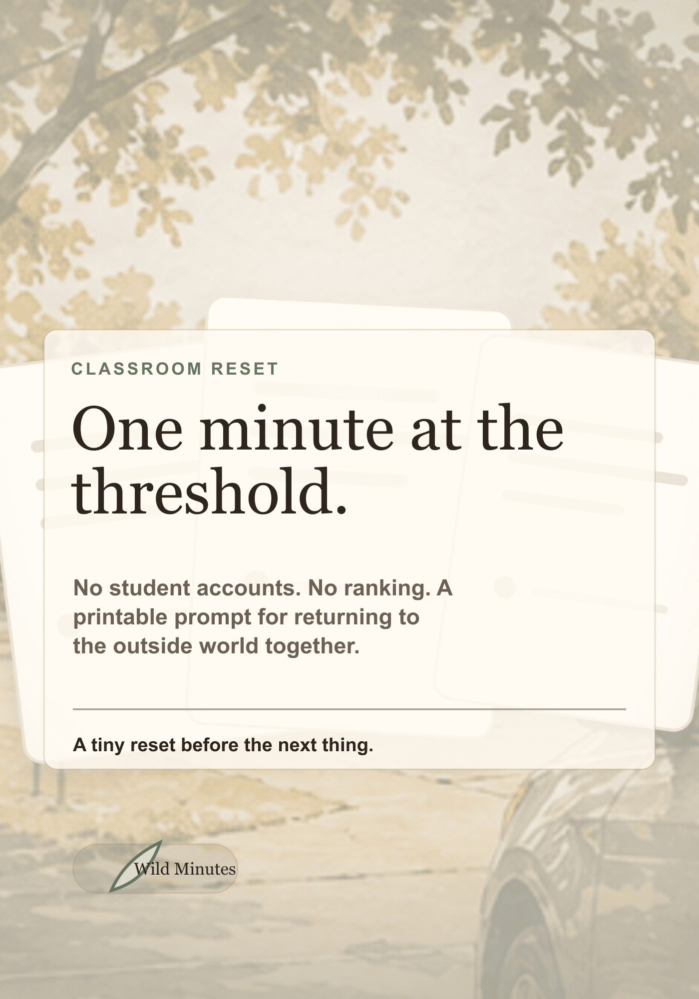 One minute at the threshold. poster