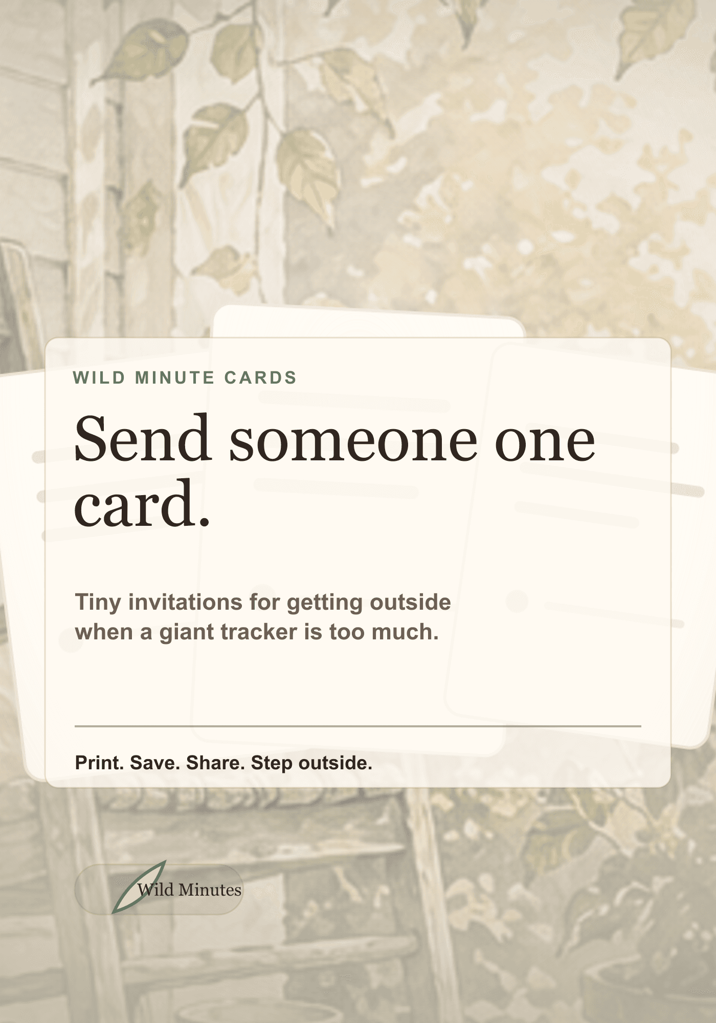 Send someone one card. poster